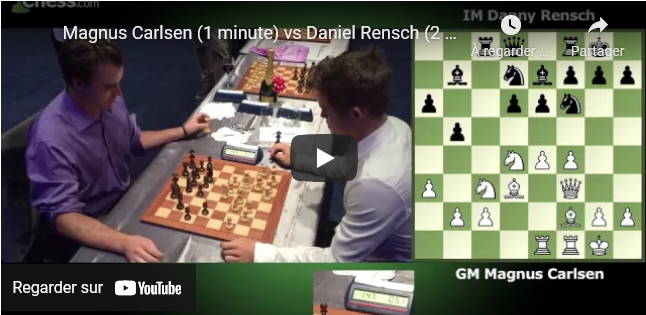 Vidéo de joueurs Pro jouant aux échecs rapide